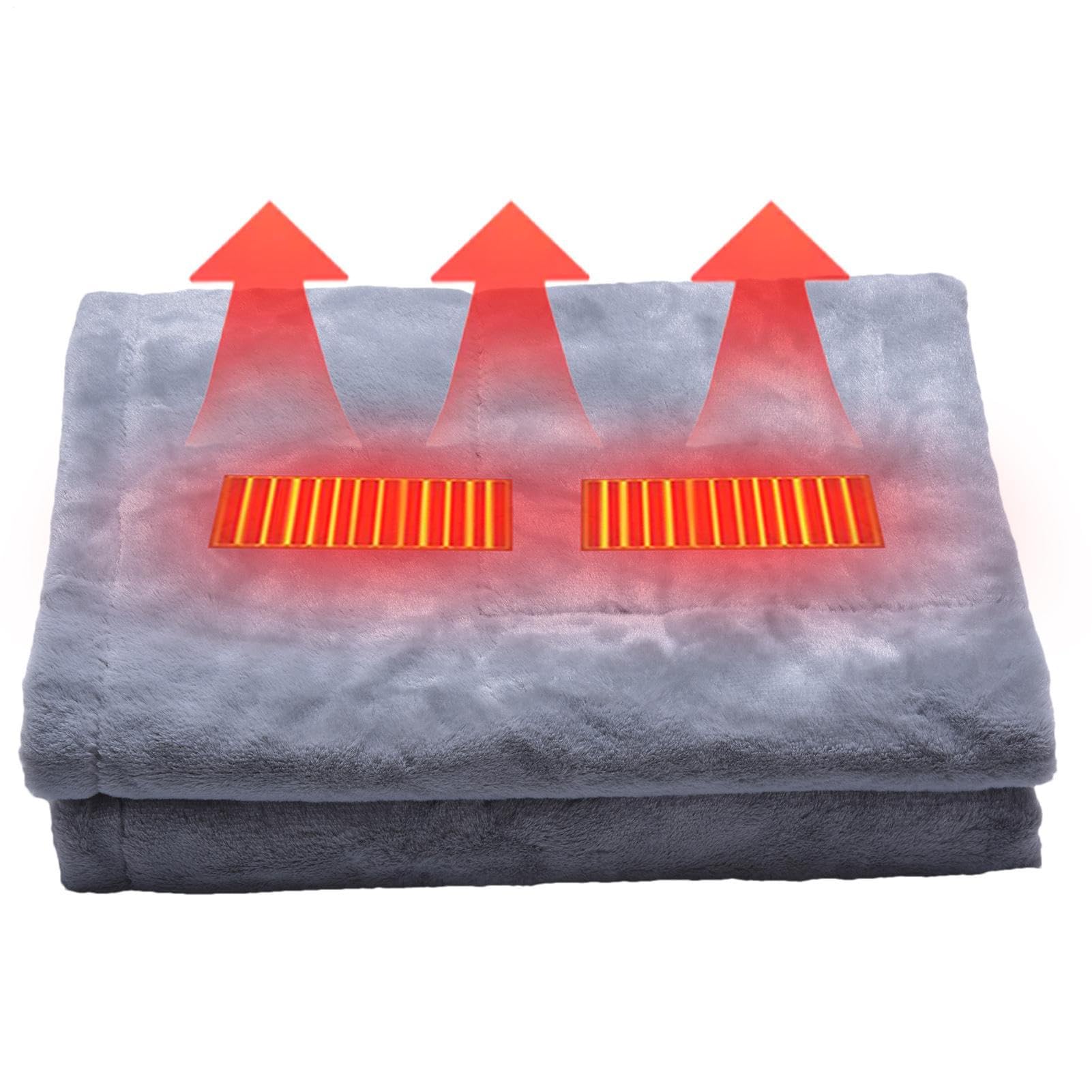 Coperta Elettrica Riscaldata Indossabile Senza Fili Plaid Scialle | Coperta Elettrica Riscaldata Mantello Portatile per Viaggio Esterno Interno Casa Ufficio Campeggi