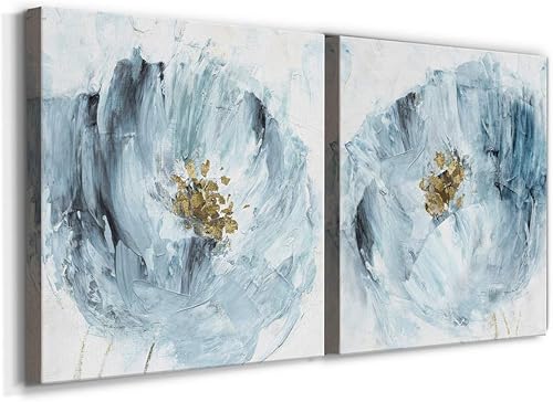 Miniatura 2 de Renditions Gallery Arte de pared Blue Serenity, decoración en lienzo de alta calidad con envoltura de galería, listo para colgar, 16 pulgadas de