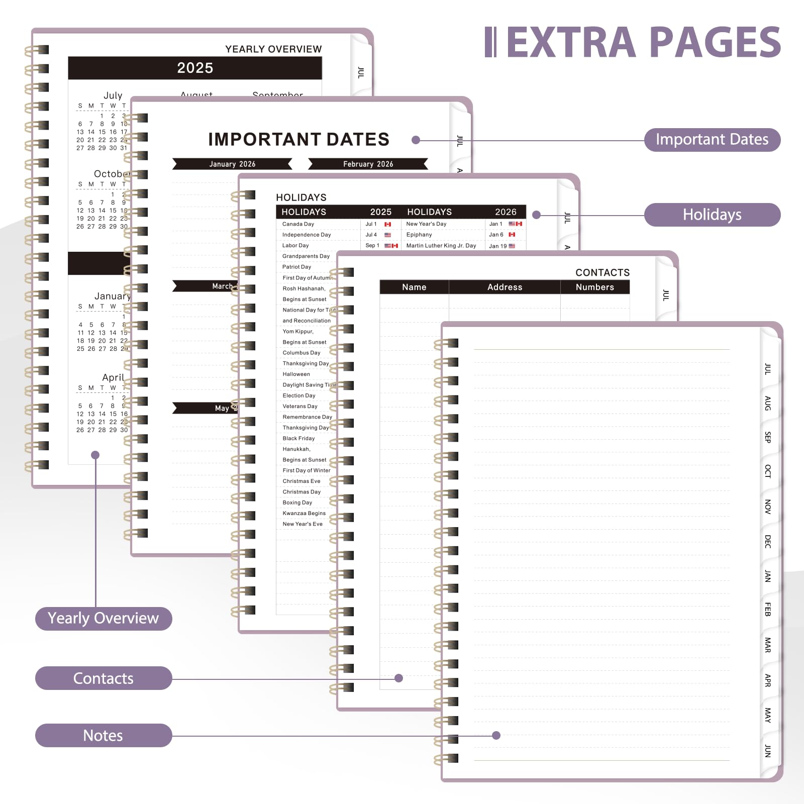 Academic Planner 2025-2026 - Monthly & Weekly Student Teacher Planner, July 2025 To June 2026, A5 Size - View #9