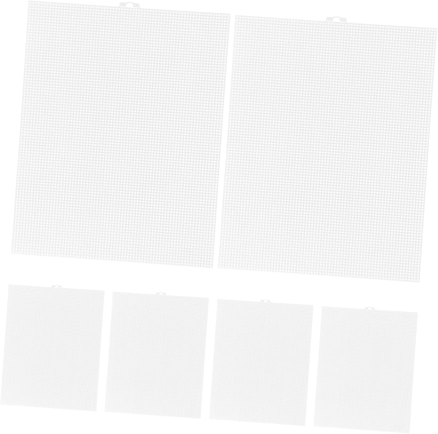 jojofuny 6pcs Plastic Canvas Sheets Blank Craft Mesh for Quilting Sewing Crochet Knitting Mesh Material Sheets