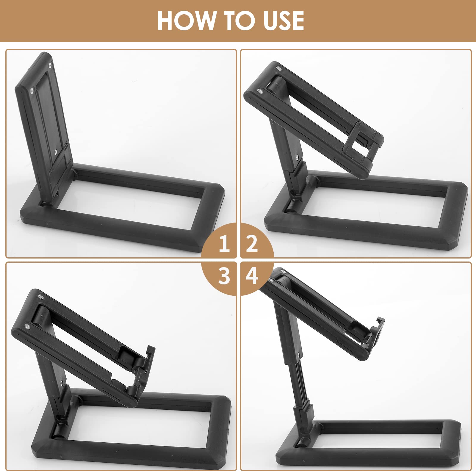 Supports Téléphone TIESOME - Lot De 6 Coloris, Réglables 12 Angles, Universels