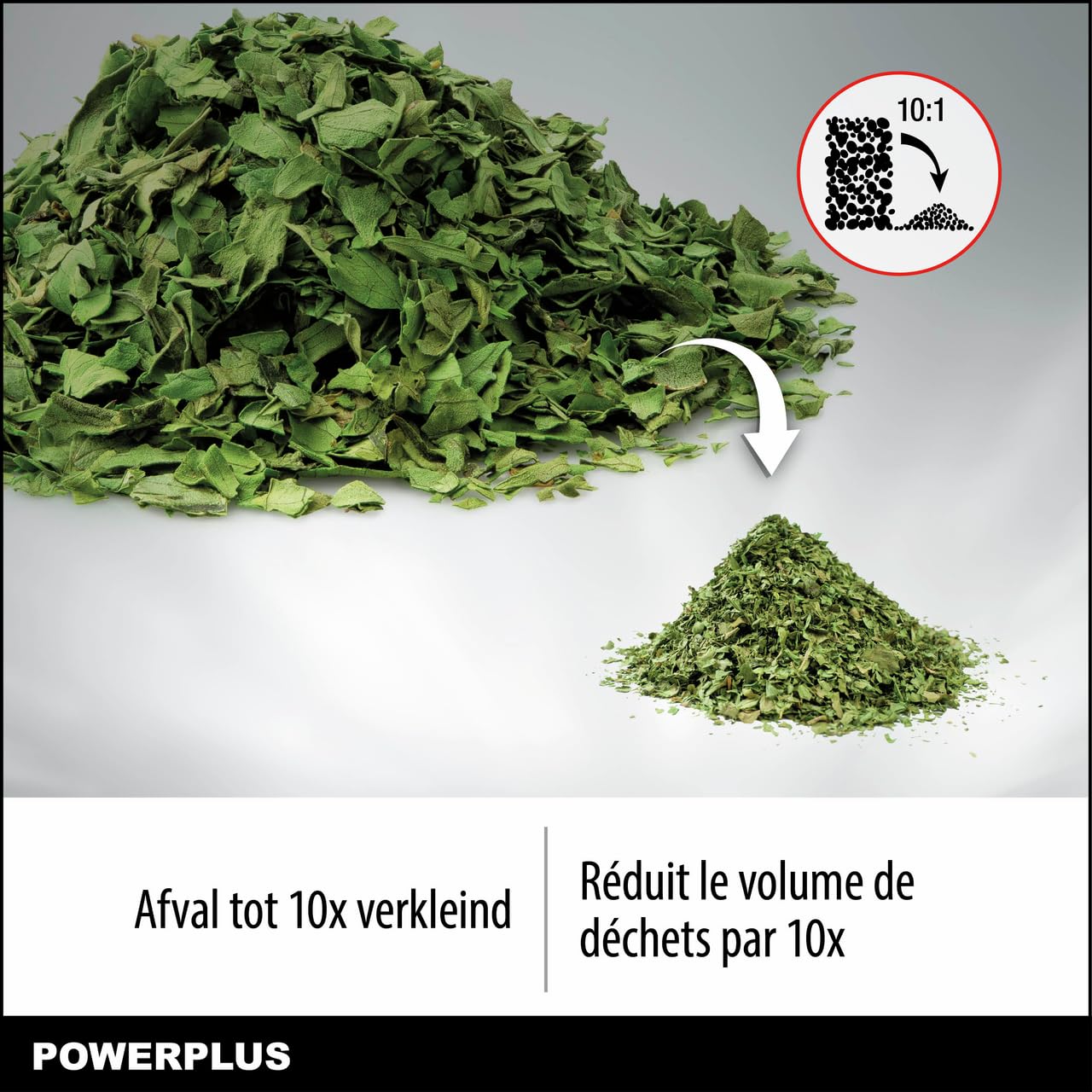 Souffleur de feuilles électrique - POWERPLUS - POWEG9014 - 3300 W - 270 km/h - 40 L - Gris