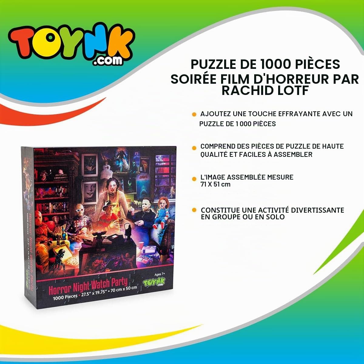 Rachid Lotf Puzzle de 1000 pièces pour adultes - Jeu éducatif de développement - Kit de construction pour encourager le jeu créatif - 71,1 x 50,8 cm