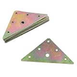 MY MIRONEY 10-Pack Triangle Mending Plates Flat Brace Bracket Black Straight Fixing Joining Shelf Support Corner with Screws,4.84