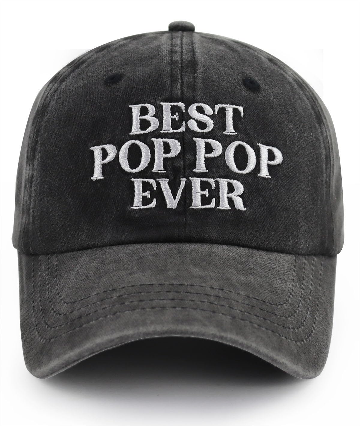 Best Pop Pop Ever Hats for Men Grandpa, Funny Adjustable Cotton Embroidered Dad Baseball Cap