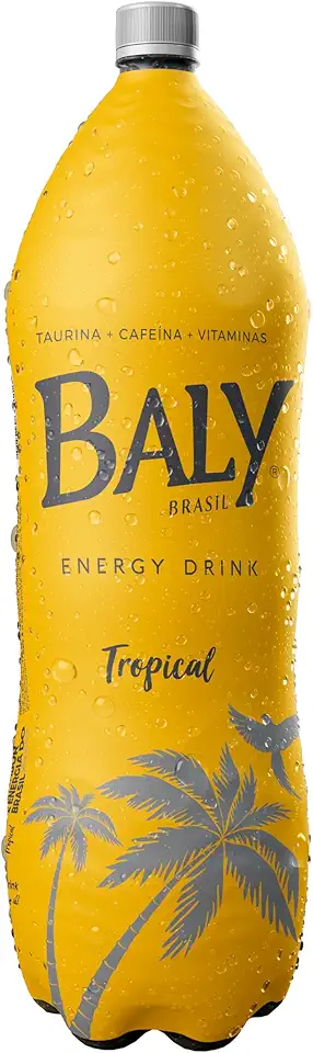 Energético, Baly Energy Drink, Frutas Tropicais, Sabor Maracujá, Amarelo/Prata, 2L