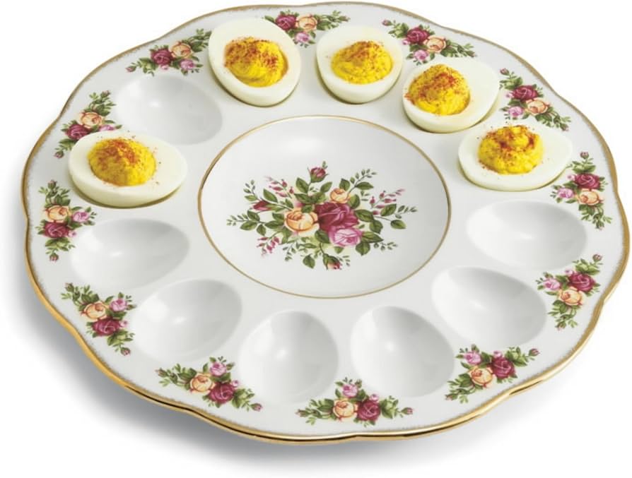 Amazon.com | Royal Albert Old Country Roses Deviled Egg Dish