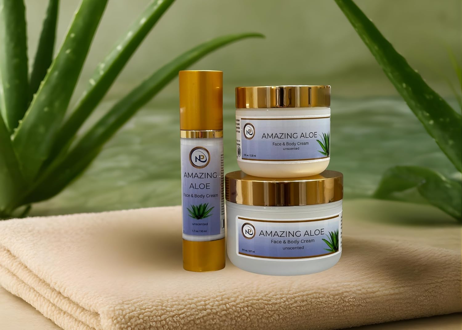 NP Naturally Perfect Amazing Aloe Face & Body Cream (8 oz Jar)