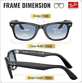 Amazon.com: Ray-Ban RB2140F Original Wayfarer Classic Low Bridge