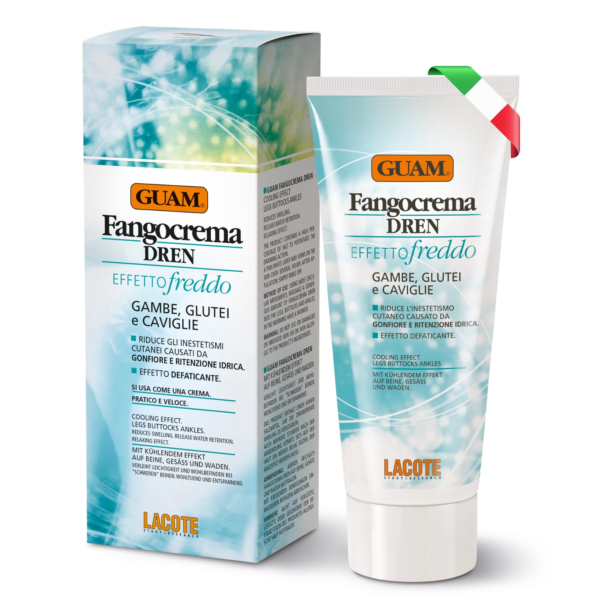 Anti Cellulite Cream DREN with Cooling Effect, Seaweed & Sea Salt - 200 ml Body Firming, Skin Tightening Cream for Legs & Buttocks - Menthol Freshness for Overnight Draining De-Puffing Relief