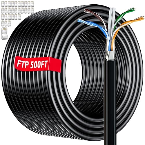 Cat 6 Outdoor Ethernet Cable 500ft Bulk 