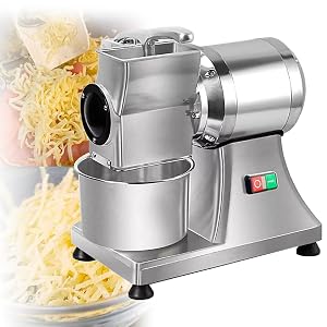 Electric Cheese Grater and Slicer Commercial Salad Maker Machine Rotary Butter Grinder with Container