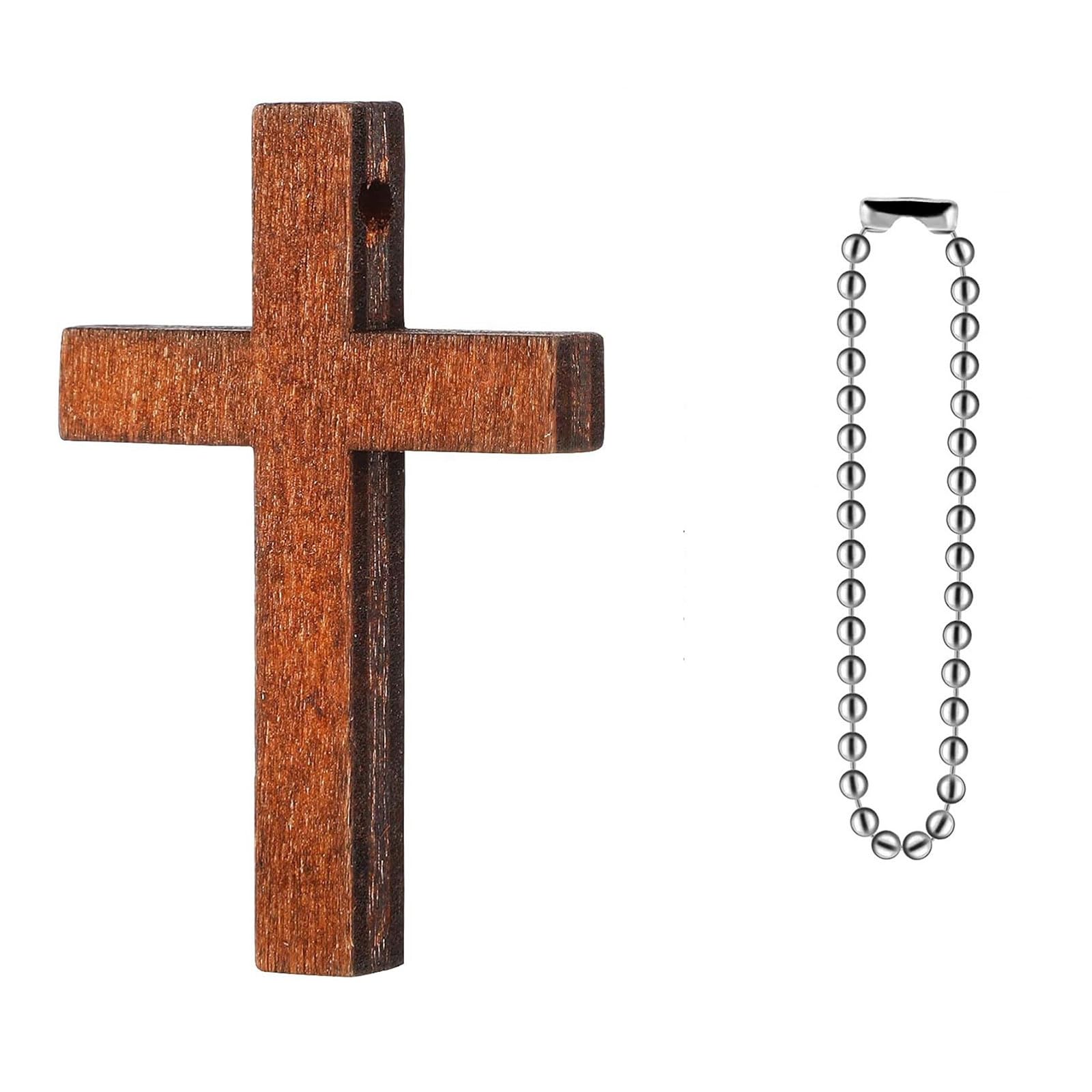 Wooden Cross Pendant Charm Wooden Pendant Necklace Bracelet Earrings Jewelry Making Key Chain Hanging Keychain