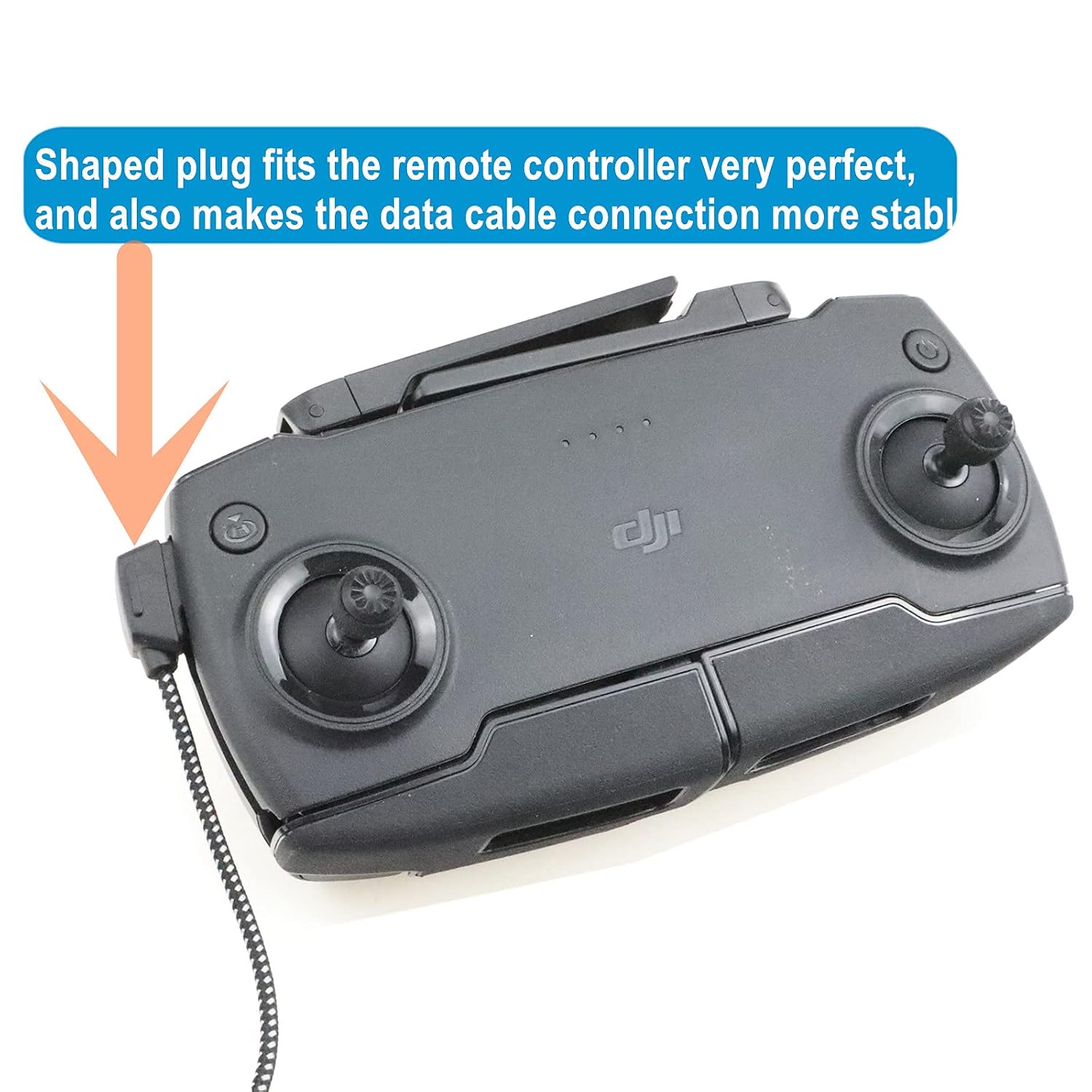 Hanatora Micro AB to iOS 8.14 Inch Remote Controller Cable for DJI Mavic Mini, Mini SE,Mavic 2 Pro Zoom/Mavic Air/Mavic Pro Platinum,Tablet OTG Nylon Braided Data RC Cord Accessories(iOS Connector)