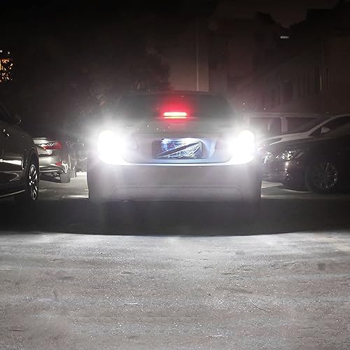 Miniatura 8 de Xotic Tech - 2 bombillas LED estroboscópicas de retroceso T15 921 Canbus sin errores, xenón 6000 K