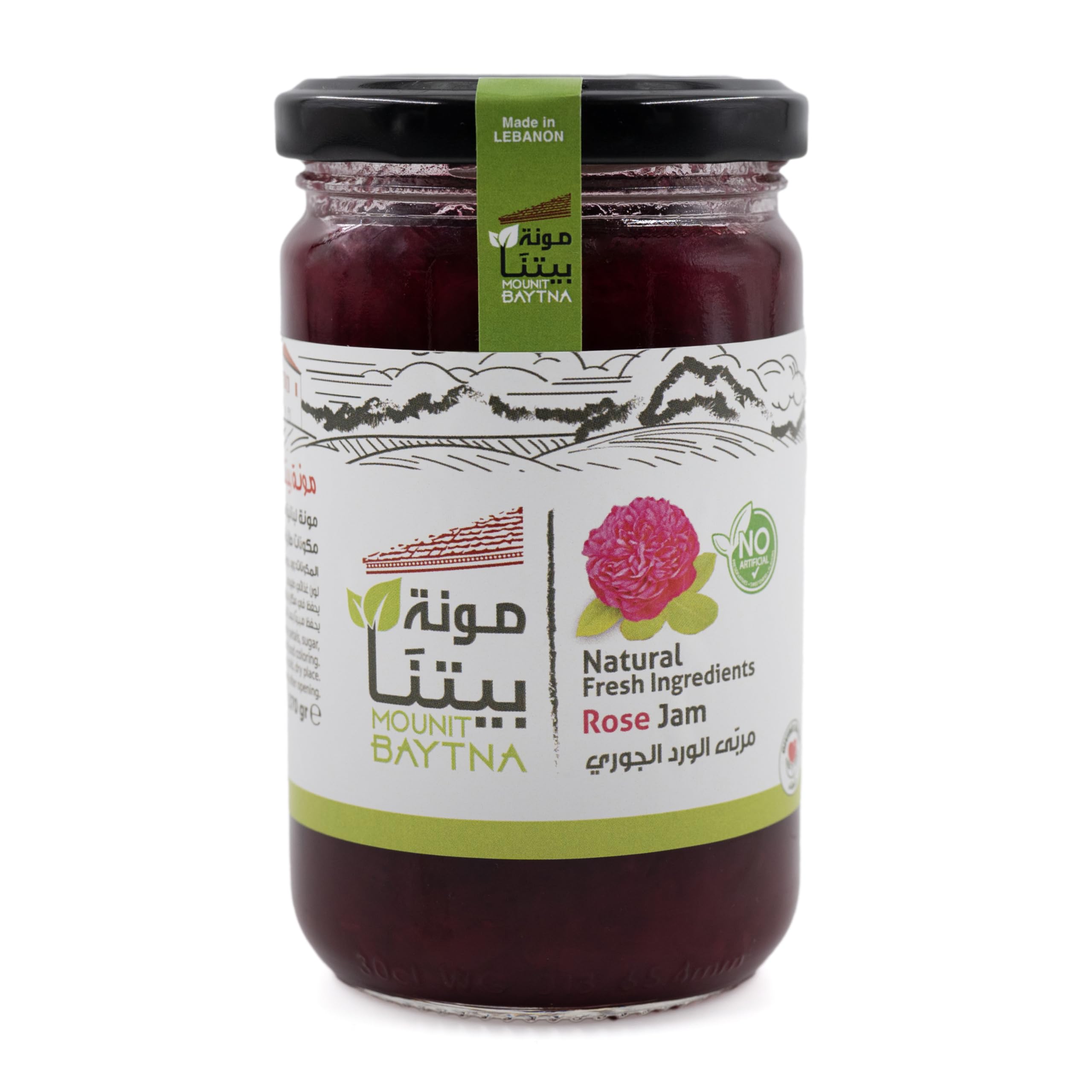 MOUNIT BAYTNA Rose Jam 370 g – Sweet, All-Natural, Perfect for Spreads & Desserts