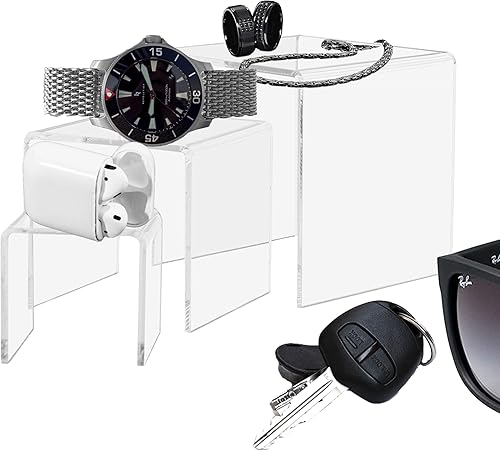 Miniatura 9 de Marketing Holder - Juego de elevadores de 4 piezas transparentes de primera calidad