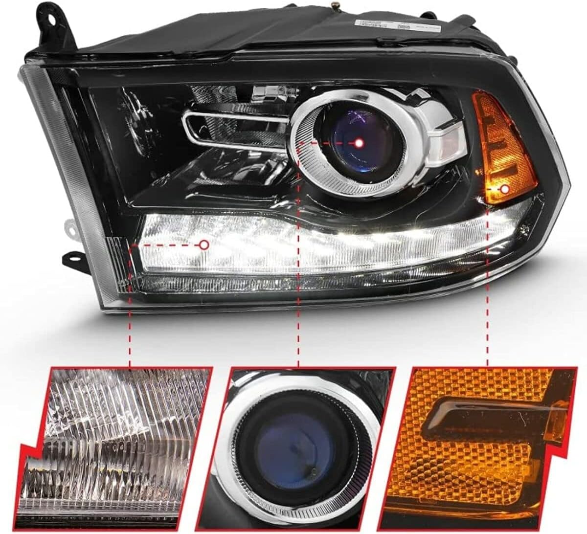 ANZO USA 111439 Projector Headlamps Fits Dodge Ram 1500