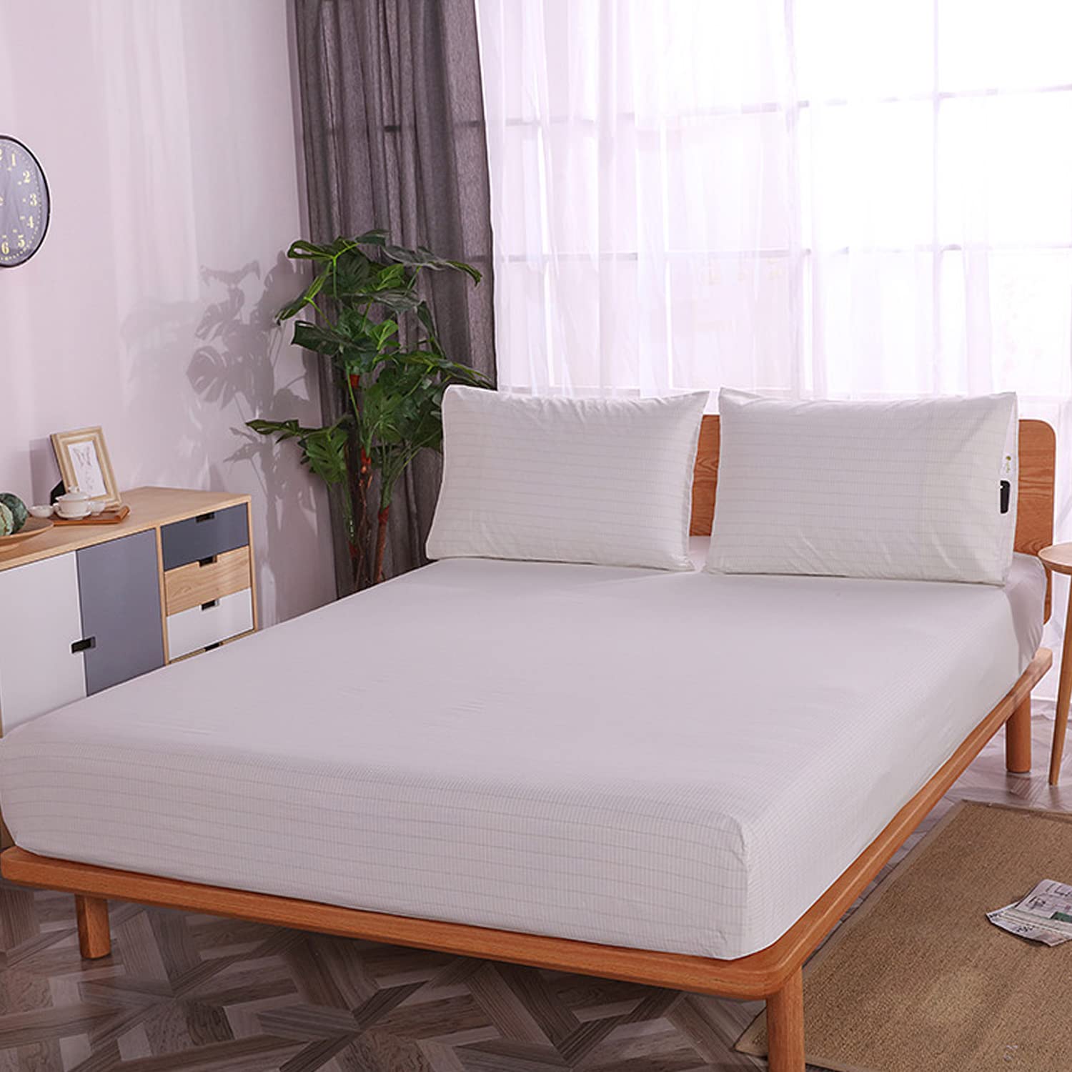 Buy Grounding Fitted Sheet,with15 Feet Grounding Cord , Grounding Bed Cover for Efficient