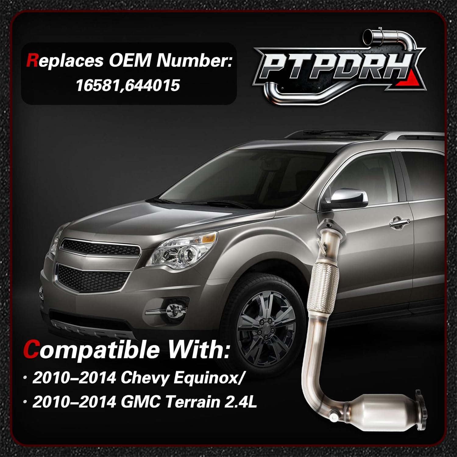 Catalytic Converter Compatible with 2010 2011 2012 2013 2014 Chevy Equinox/GMC Terrain 2012-2015 Chevy Captiva Sport 2.4L Replaces 644015 0795267 324546 (EPA Compliant)