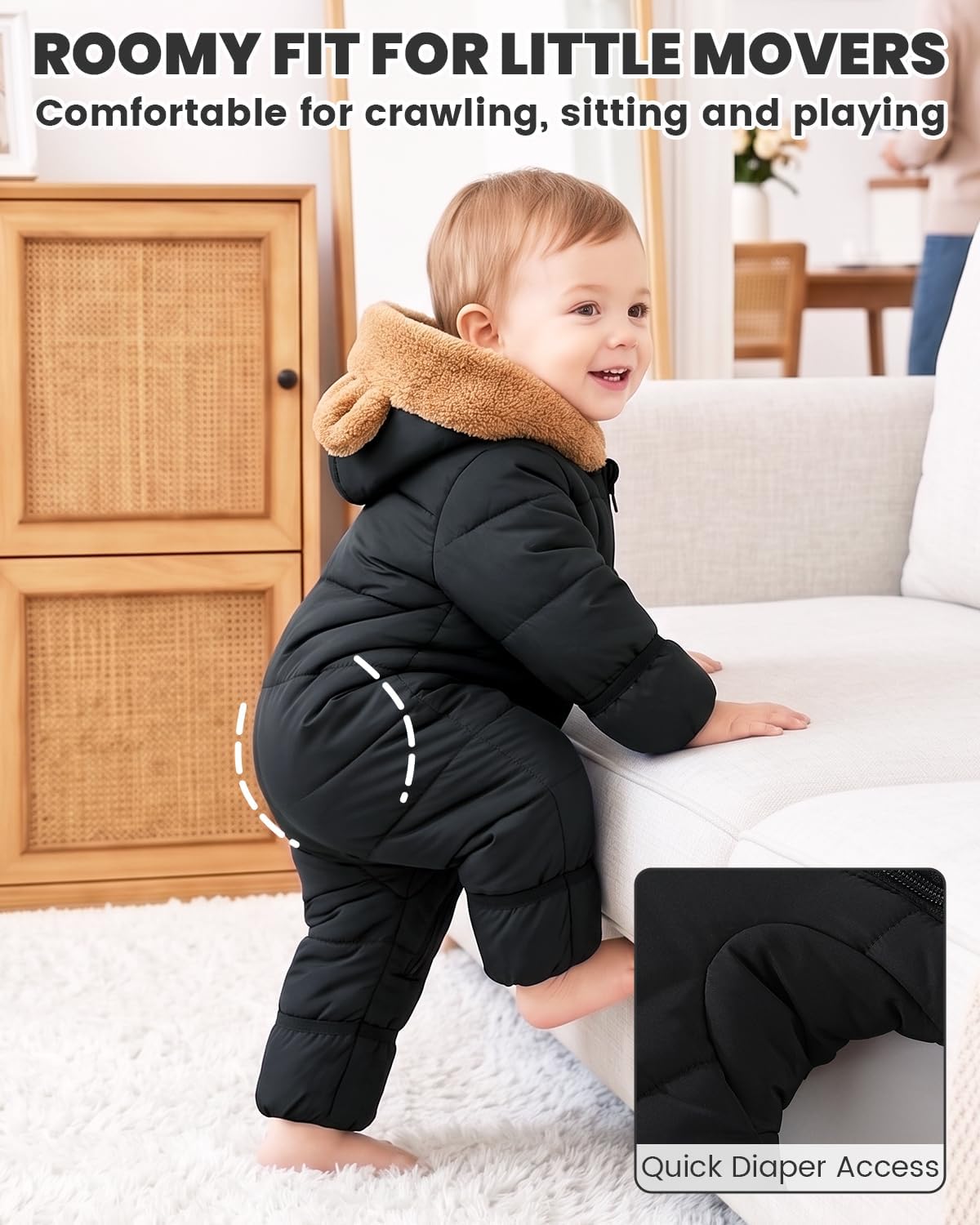 WYTbaby Baby Snowsuit Toddler Winter Suit Boy Girl Infant Winter Clothes