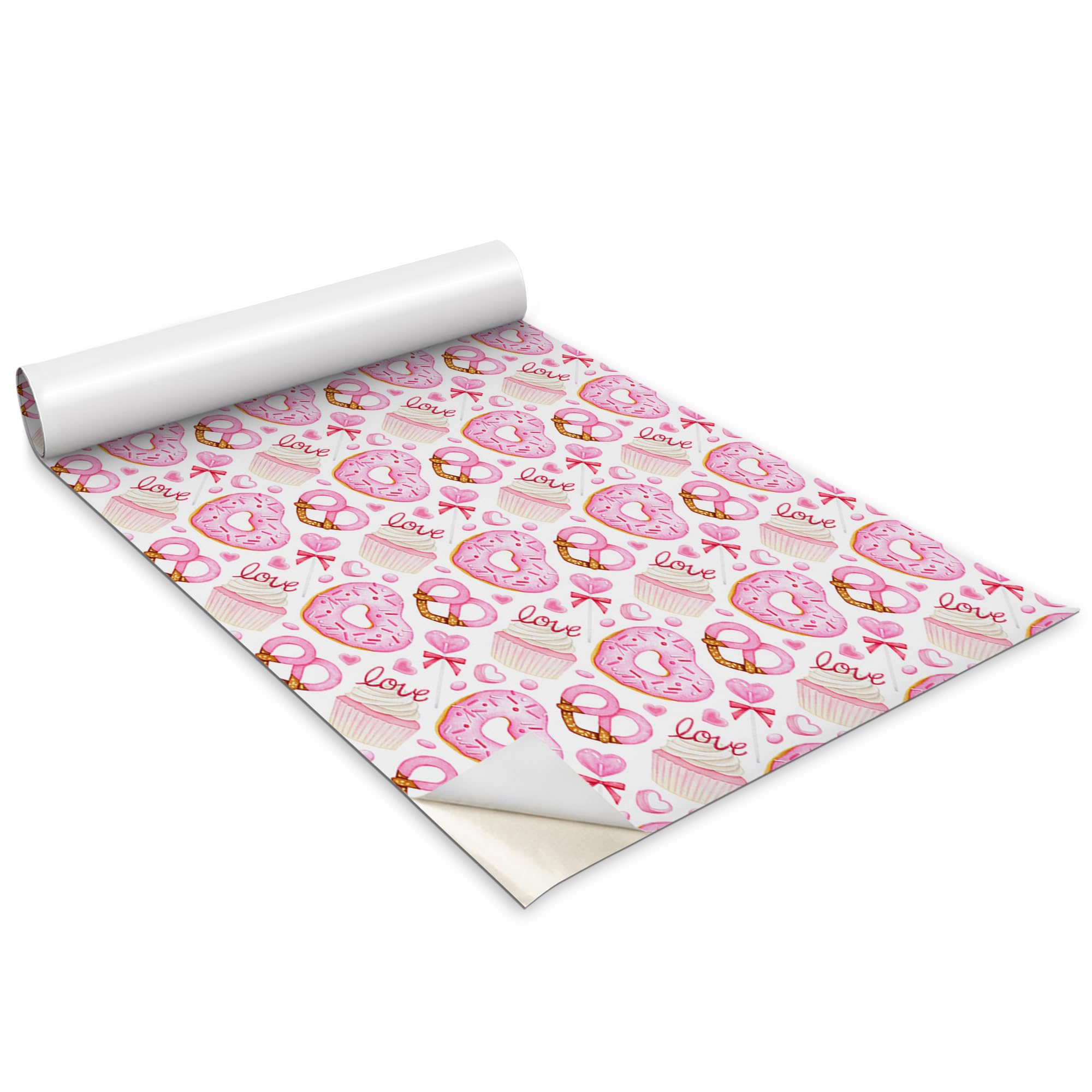 Papel pintado de donuts 100x50 cm para muebles y cocina mate