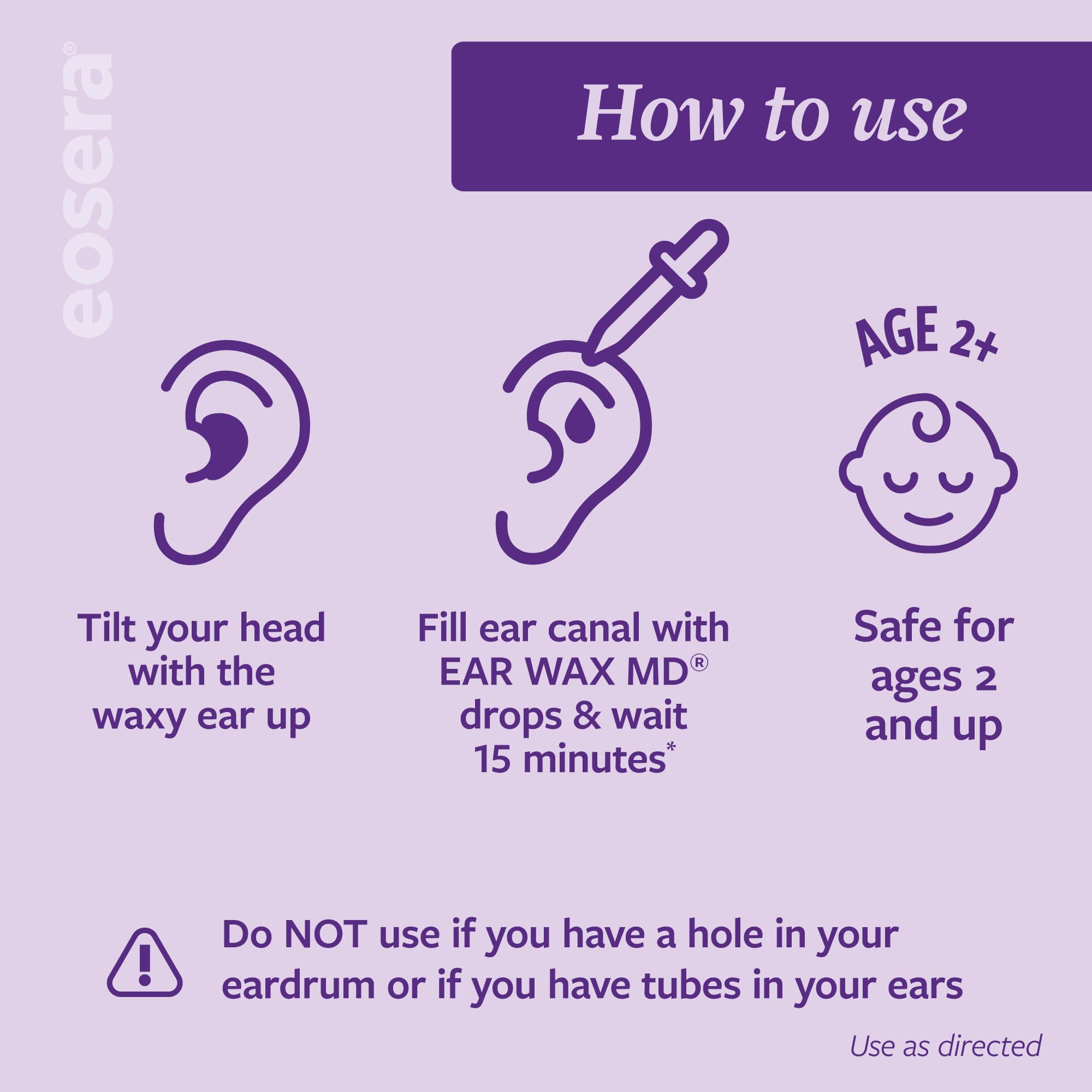 eosera EAR WAX MD Reinigungsset – schnell wirkende Ohrwachs-Entfernungs-Tropfen und Spüllampe – Arzt empfohlenes, klinisch erprobtes Ohrenschmalz-Löser für Erwachsene und Kinder – 15