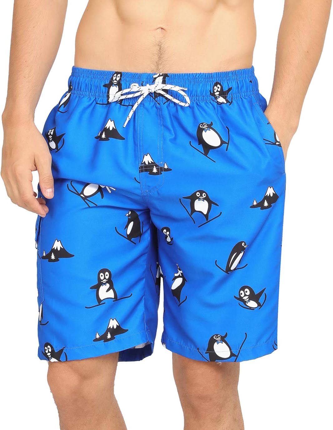 WULFUL Mens Quick Dry Short Swim Trunks with Mesh Lining