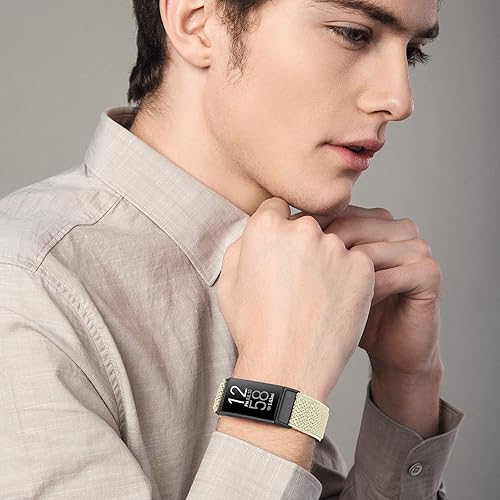 Miniatura 17 de Correa de reloj de nailon elástica compatible con Fitbit Charge 4/Charge 3, correas deportivas trenzadas ajustables Solo Loop Sport Correa