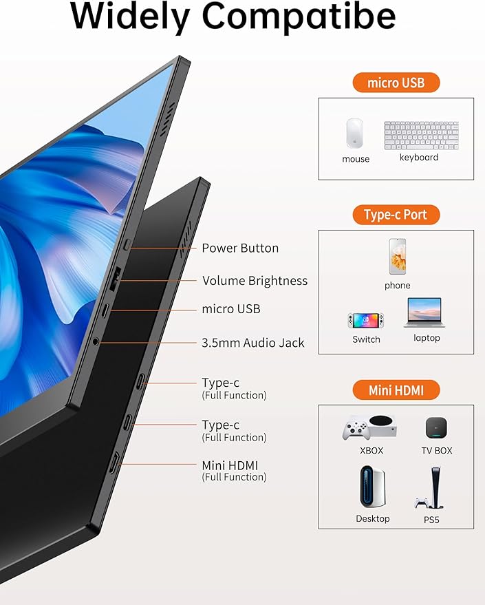 Monitor Portátil 10.5 FHD 400Nits con Cubierta Inteligente miniatura 5