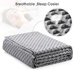 Acdyion Weighted Blanket with Removable Duvet Cover for Adults Queen Size (60"x80"), Heavy Blanket with Soft Minky, Machine Washable