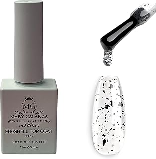 EGGSHELL TOP COAT BLACK COLOR SOAK OFF UV/LED 15ml-0.5fl.oz
