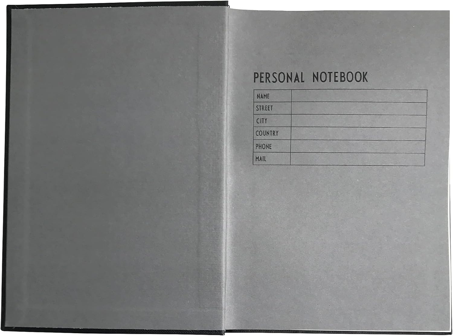 Design Letters Personalised Black Notebook (A-Z), X, A5 - Image 3