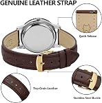 BISONSTRAP Elegant Leather Watch Straps, Quick Release, Watch Bands for Women and Men, Compatible with Watch Lug of 12mm 14mm 15mm 16mm 18mm 20mm
