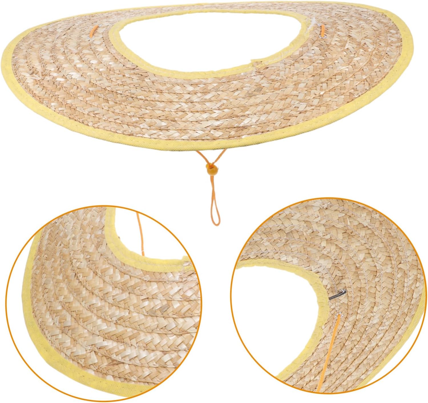 Hard Hat Sun Shade Full Brim Straw Visor Lightweight Sun Protection Hood for Construction Workers Outdoor Gardening and Cycling