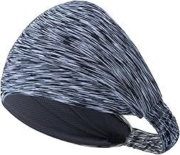 Men's Headband, Forehead Width 5.9 inches (15 cm), Headband, Sports Bandana, Hair Turban, Sports Headband, Zero Tightness, Wide, Sweat Absorbent, Quick Drying, Breathable, Sweatband, Hair Clip, Face