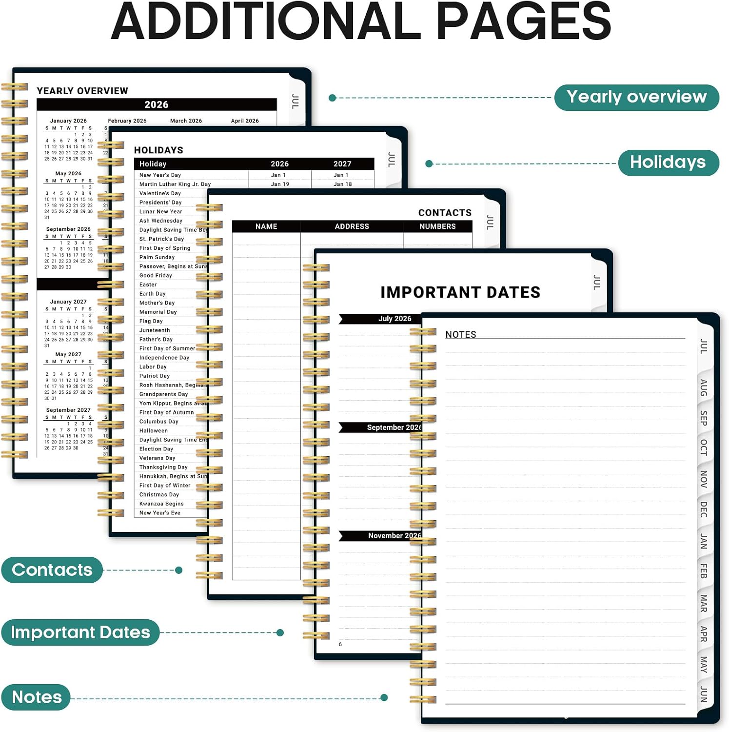Academic Planner 2026-2027, Jul 2026-Jun 2027 Monthly & Weekly Planner image 5