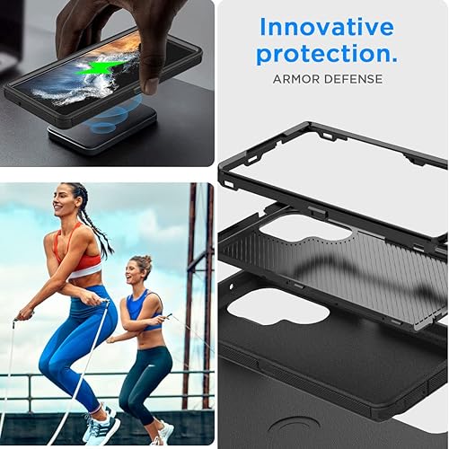 Miniatura 4 de AICase Clip para cinturón para Samsung Galaxy S23 Ultra - Funda con protector de pantalla protección resistente contra caídas de cuerpo completo