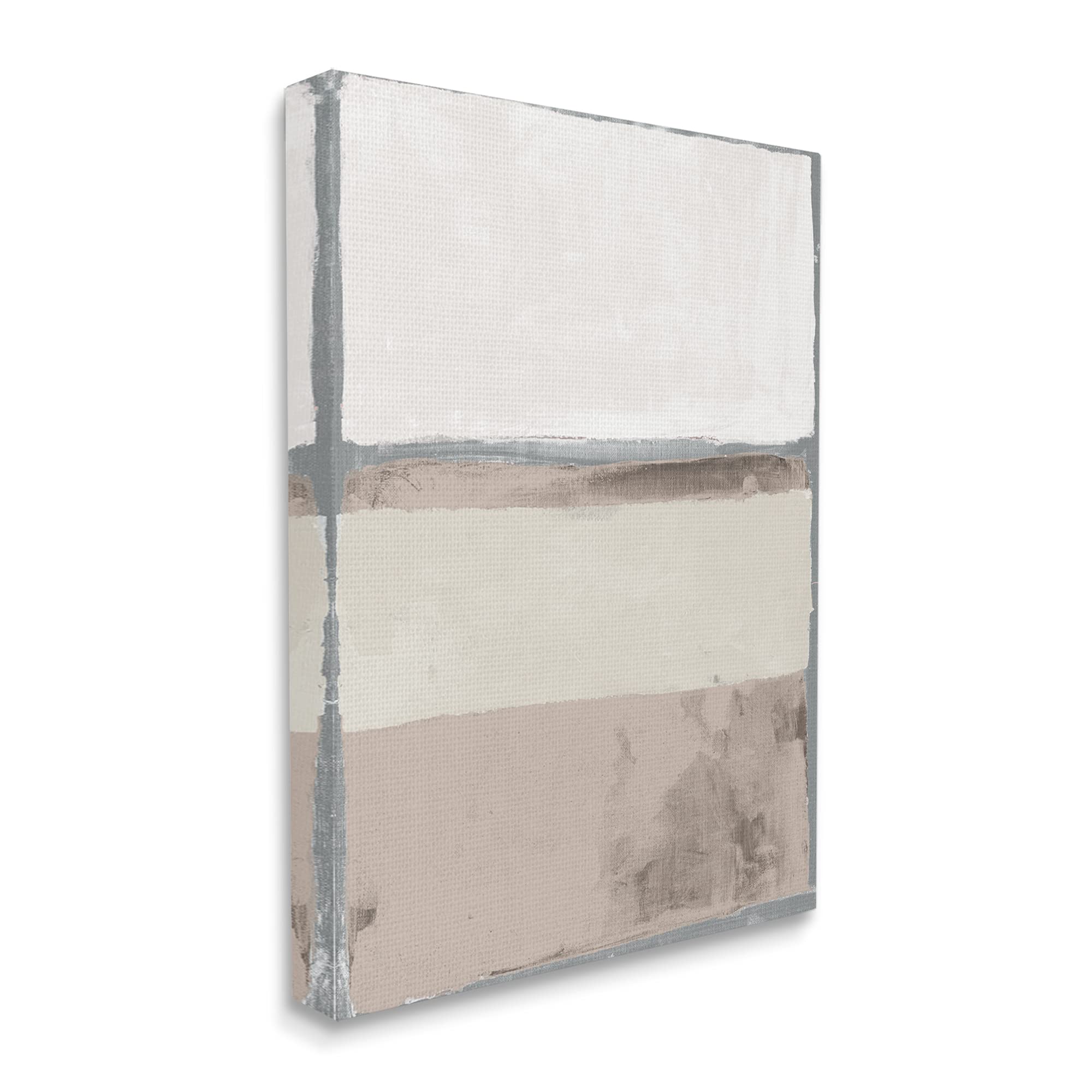Stupell Industries Gray Blocked Abstraction Industrial Muddy Earth Tones, Designed by Smith Haynes Canvas Wall Art, Grey