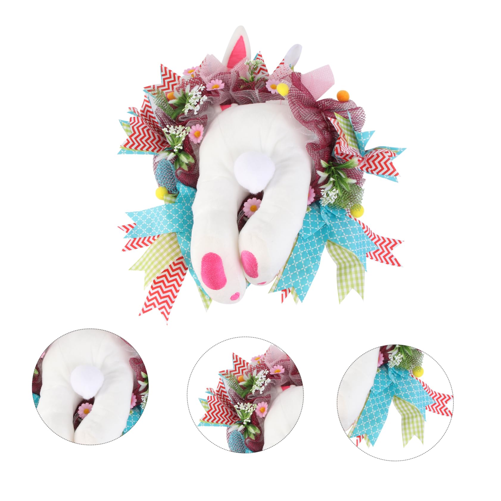 Alipis 2 Pz ghirlanda pasquale coniglio pasquale easter bunny porta d'ingresso decorazione da appendere alla porta ghirlanda di pasqua artificiale ghirlanda di coda di coniglio Peluche