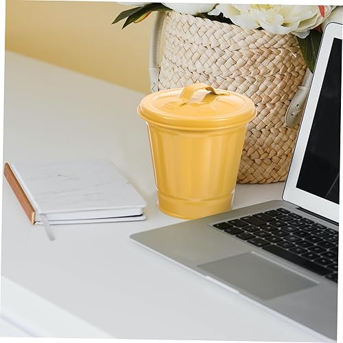 Miniatura 3 de Cubo de compost, 2 cubos de basura galvanizados, mini bote de basura con tapa, papelera para encimera, papelera, papelera, papelera, soporte para