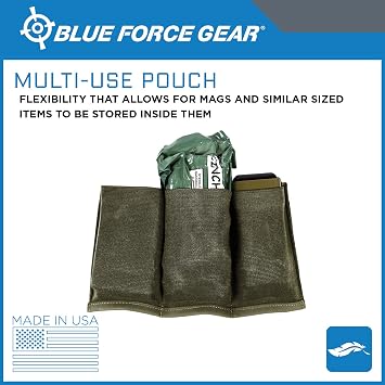 Blue Force Gear - シングルマガジンポーチ - MOLLEタクティカルマガジンホルダー - エアソフト&タクティカルアクセサリー - デューティーベルト、ベスト、プレートキャリア用の積み重ね可能なポーチ - 3.5 x 5.5 x 0.13インチ