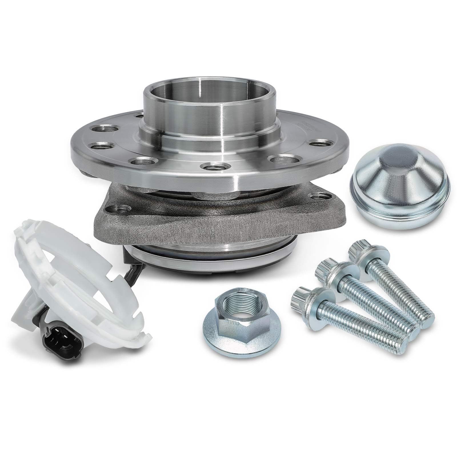 Frankberg Kit de cojinete de rueda delantera con sensor de cable ABS brida | Al frente Con sensor de cable Sensor de Velocidad de las Ruedas Sensor ABS rueda con brida ⌀137