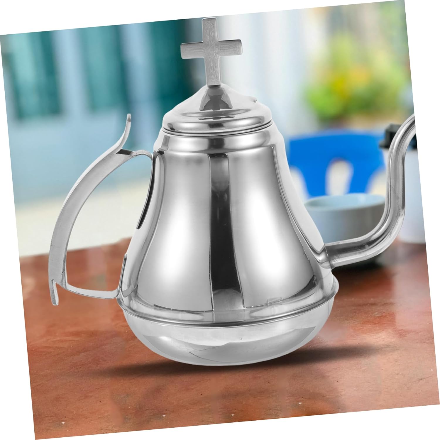 Cabilock European Style Thickened Stainless Steel Teapot with Built Filter Retro Kettle for Home Office Travel Floral Design Teapot for Tea Coffee Brewing