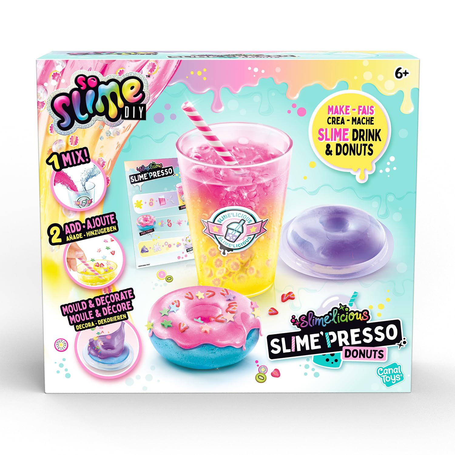 Canal Toys - Slime'Presso - Zrób i dostosowuj swoje pączki Slime DIY - SSC 257, Niebieski