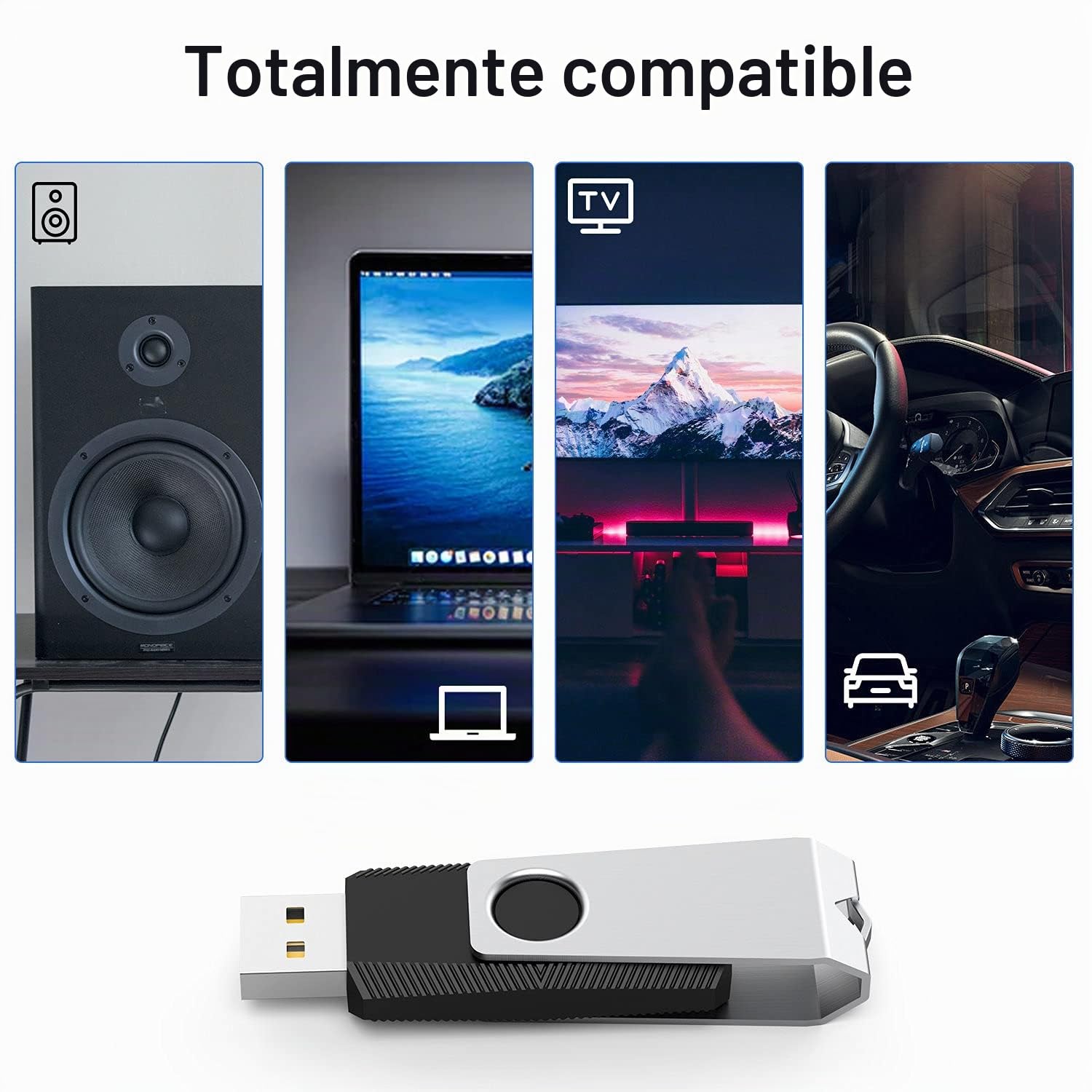 KEXIN Memoria USB 32 GB 10 Pack, Pendrive 32GB USB 2.0 Stick Flash Drives USB 2.0 Memorias USB Drives 32GB, 10 Unideades