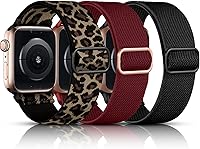 Vista 20 de DaQin Paquete de 3 bandas elásticas compatibles con Apple Watch Bands para Hombre de 1.65 pulgadas, 1.61 pulgadas, 1.57 pulgadas, 1.5 pulgadas