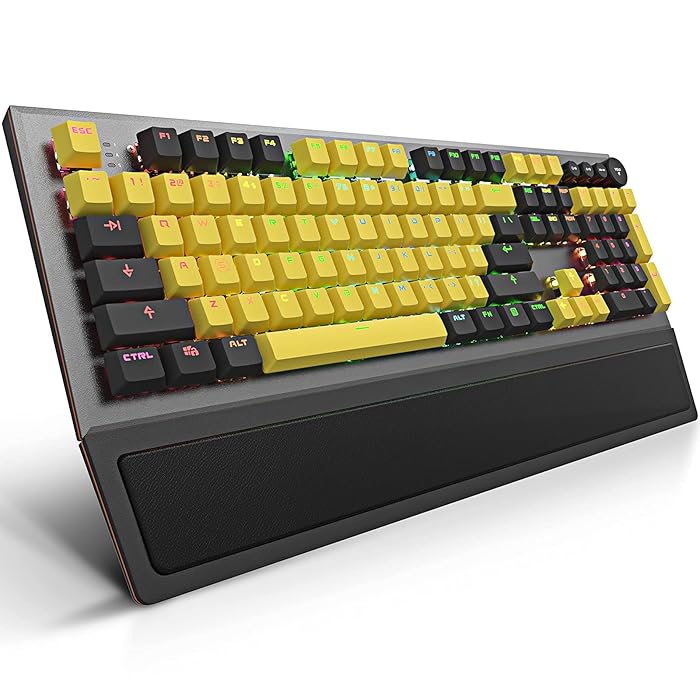 Buy Mechanical Gaming Keyboard, PowerLead Wired Keyboard Rainbow RGB