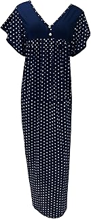 جلابيه نسائي نص كم، موحد المقاس، مصنوع من القطن والليكرا، ألوان متعددة، يشعرك بالنعومة والراحة والأناقة وسهولة الحركة طبعة المنقط