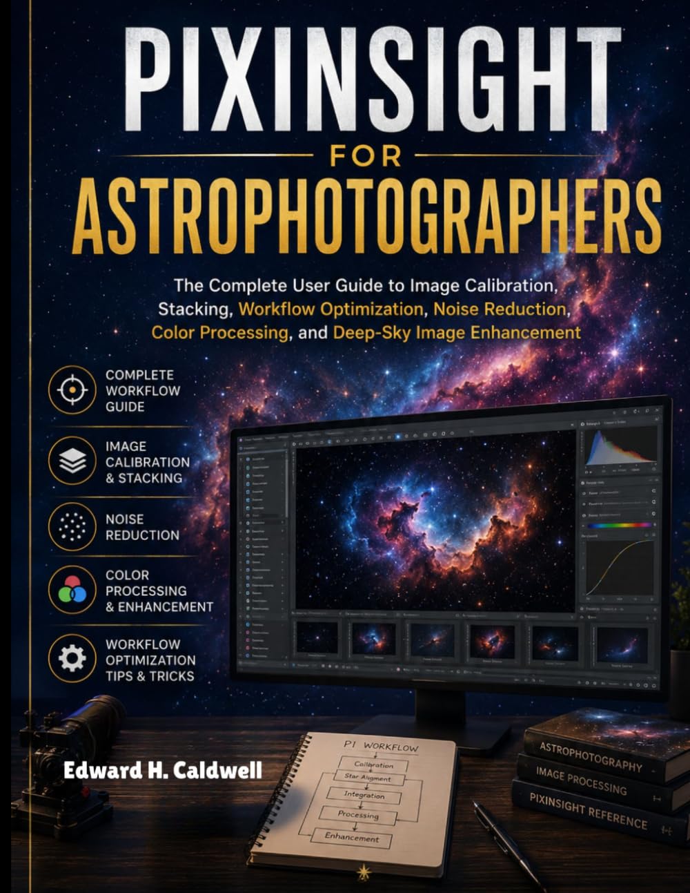 PIXINSIGHT FOR ASTROPHOTOGRAPHERS: The Complete User Guide To Image Calibration, Stacking, Workflow Optimization, Noise Reduction, Color Processing, And Deep-Sky Image Enhancement